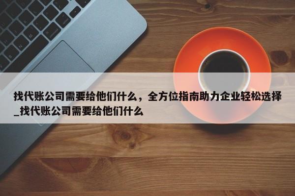 找代賬公司需要給他們什么，全方位指南助力企業(yè)輕松選擇_找代賬公司需要給他們什么